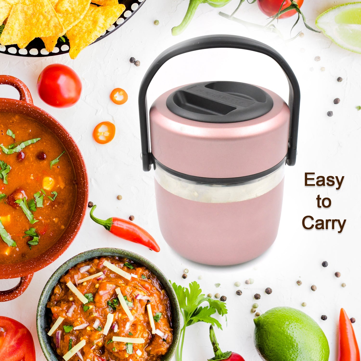 5524 Leak-proof Thermos Flask For Hot Food, Warm Soup Cup, Vacuum Insulated Lunch Box, Food Box for Thermal Container For Food Stainless Steel (Multi-Color) 5524 Leak-proof Thermos Flask For Hot Food, Warm Soup Cup, Vacuum Insulated Lunch Box, Food Box for Thermal Container For Food Stainless Steel (Multi-Color)